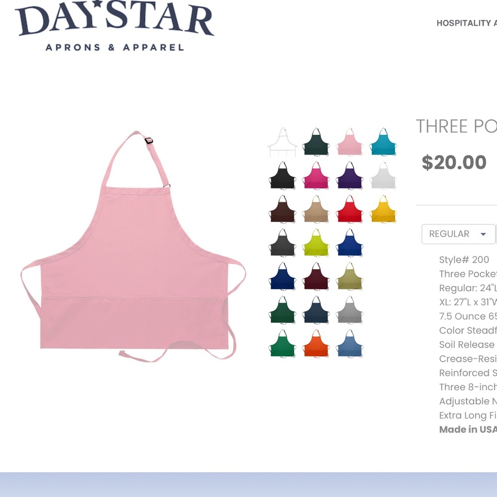 *Packet of Two* Three Pocket 24 inch Bib Apron